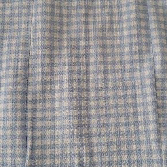 Ulta Flirt Baby Blue Checkered Button Up Crop Top & Mini Skirt Set - Picture 13 of 15